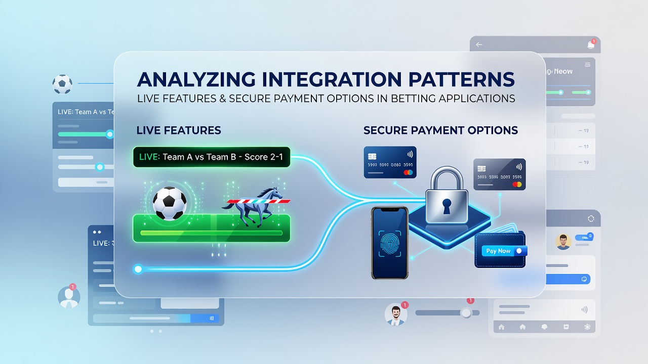 Diagram showing secure payment gateways connecting to live betting interfaces in mobile applications
