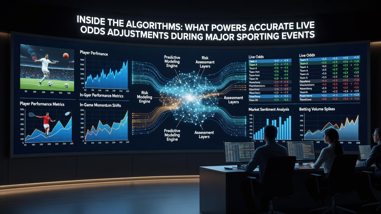 Network diagram of distributed computing nodes processing live sports data for odds engines